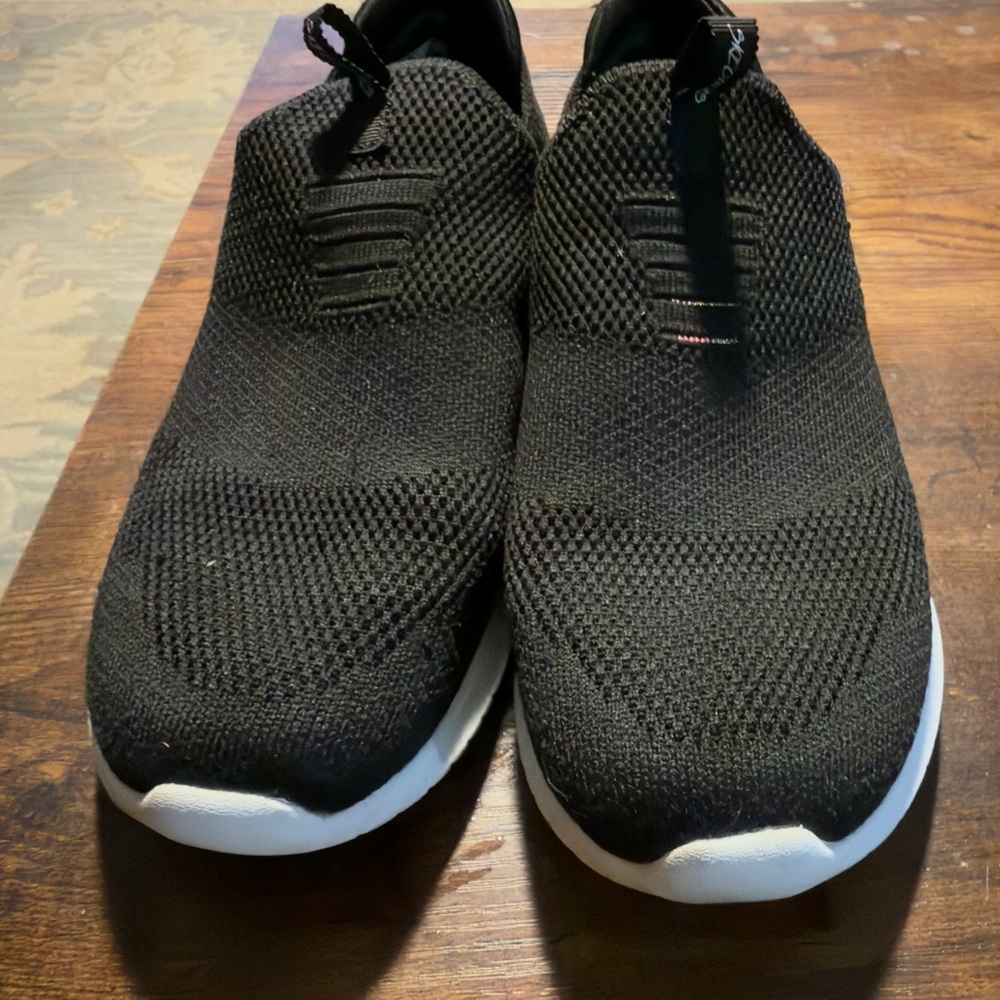 Skechers Black Slip-On Athletic Shoes